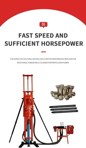 Heavy-Duty Pneumatic DTH Drill Rig | DTH Drilling Rig for Quarry Operations Blast Hole Drilling Rock Excavation & Civil Engineering Site Preparation in Saudi Arabia