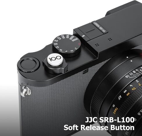 JJC Camera Shutter Button with Metal Lens Cap (Black) for Leica Q3 Q3 43 Q2 Q Q-P Digital Cameras in Saudi Arabia