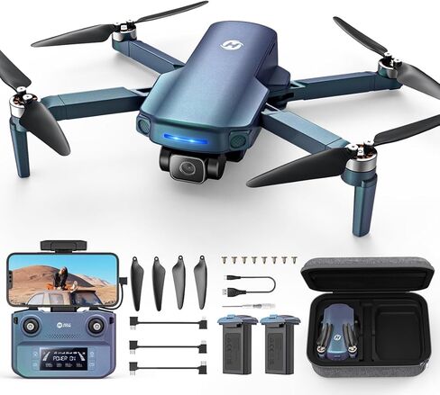 Holy Stone HS360D GPS بدون طيار مع كاميرا 4K للبالغين ، 249G RC Quadcopter مع وقت طيران لمدة 80 دقيقة ، 500 قدم النطاق FPV المبتدئين ، عودة السيارات ، بطاريتين ، ترقية HS360s in Kuwait