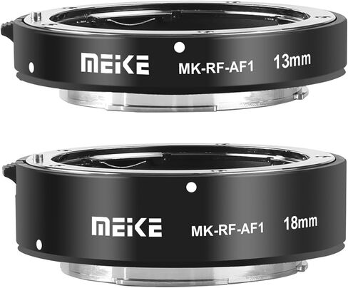 Meike MK-RF-AF1 13mm + 18mm Metal AF Full Frame Macro Extension Tube Adapter Ring Kit for EOS-R Series Cameras RF Mount Cameras EOS-R EOS-RP in Saudi Arabia