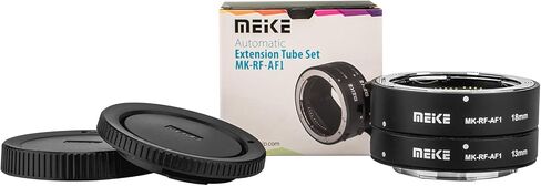 Meike MK-RF-AF1 13mm + 18mm Metal AF Full Frame Macro Extension Tube Adapter Ring Kit for EOS-R Series Cameras RF Mount Cameras EOS-R EOS-RP in Saudi Arabia