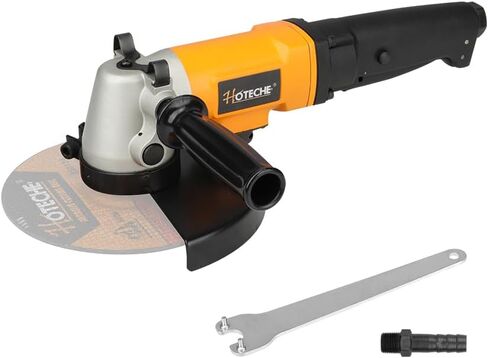 Hoteche 7" Air Angle Grinder, 7500RPM Pneumatic Grinder, Yellow & Black, Color Box Packaging in Saudi Arabia