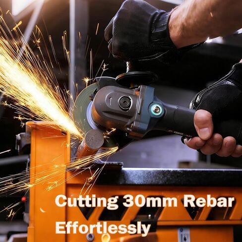 طاحونة زاوية لاسلكية 40 فولت 4-1/2 بوصة، 2026 ترقية محرك بدون فرش بمحرك مباشر 9500 دورة في الدقيقة، مطحنة زاوية كهربائية مع بطارية 2 × 2.0 أمبير 40 فولت وشاحن للقطع والطحن والتلميع in Kuwait