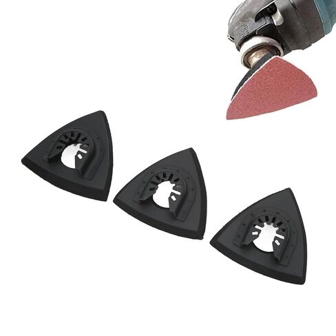 Oumefar 3Pcs Oscillating Multitool Sanding Pad, ABS Stainless Steel Replacement Set for Woodworking DIY Projects in Saudi Arabia