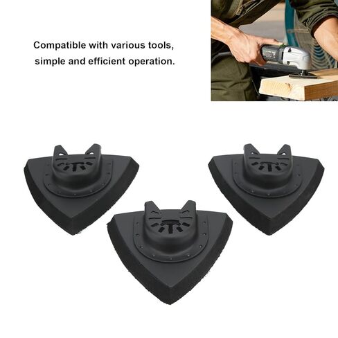 Oumefar 3Pcs Oscillating Multitool Sanding Pad, ABS Stainless Steel Replacement Set for Woodworking DIY Projects in Saudi Arabia
