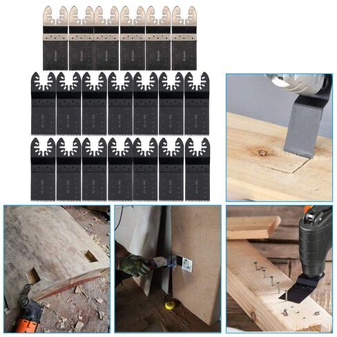 شفرة منشار قطع الخشب، 20 قطعة من شفرات المنشار المتأرجحة، شفرات منشار مختلطة سريعة التحرير، مجموعة ملحقات متعددة الأدوات من دريميل فين مولتيماستر ماكيتا بوش، مجموعة شفرات متعددة الأدوات in Kuwait