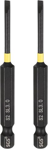 Harfington 2pcs SL5 Slotted Impact Putcldriver Bits 5mm طرف زخرف 1/4 "Hex Shank 75mm (3") in Saudi Arabia
