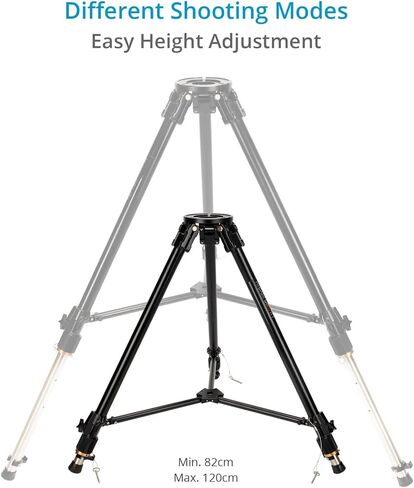 PROAIM Grav-ity Heavy-Duty Camera Tripod Stand (Mitchell Base) for Slider, Jib, Dolly and Geared Heads. Height Range of 32.3 to 47.2". Payload up 300kg / 661lb in Saudi Arabia