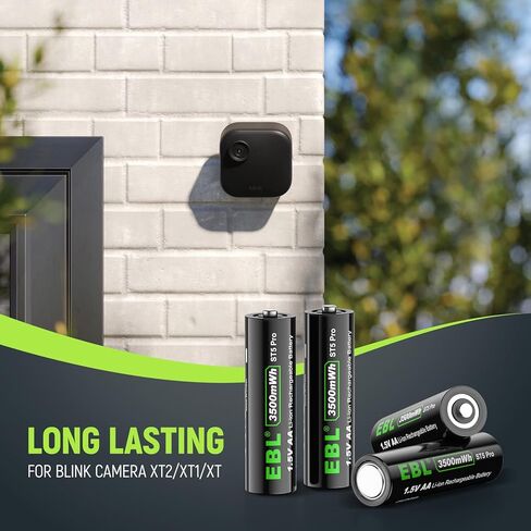 EBL Rechargeable Lithium AA Batteries with USB-C Fast Charger, 8-Pack 1.5V Lithium Battery AA 3500mWh for Blink Camera,Video Doorbell in Saudi Arabia
