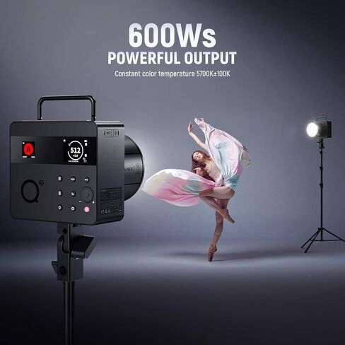 NEEWER Q6 600Ws 2.4G TTL Outdoor Studio Flash + NT-Q6 طقم بطارية الدمية فقط لـ Q6، 30W LED ثنائي اللون للتصوير الفوتوغرافي مع التحكم في التطبيق، 1/1 إلى 1/512، 1/8000 HSS بطارية 3000 مللي أمبير في الساعة in Kuwait