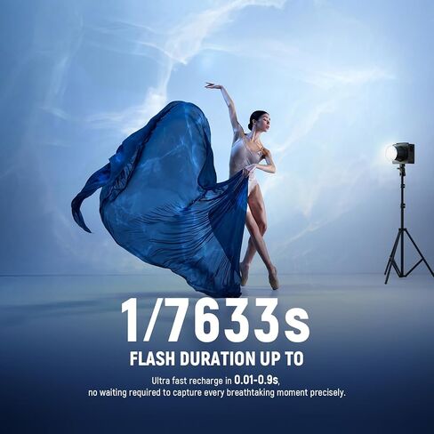 NEEWER Q6 600Ws 2.4G TTL Outdoor Studio Flash + NT-Q6 طقم بطارية الدمية فقط لـ Q6، 30W LED ثنائي اللون للتصوير الفوتوغرافي مع التحكم في التطبيق، 1/1 إلى 1/512، 1/8000 HSS بطارية 3000 مللي أمبير في الساعة in Kuwait