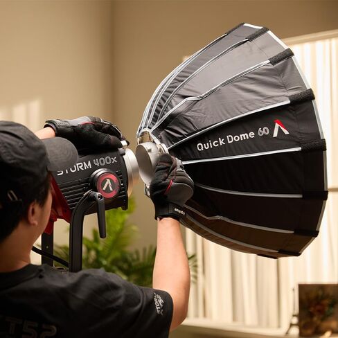 Aputure Quick Dome 60 حامل بوينز دائري 24 بوصة سوفت بوكس ​​مع تصميم سريع التحرير، وانتشار، وشبكة تحكم في الضوء، وحقيبة حمل in Kuwait