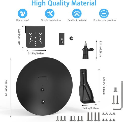 2 in 1 Security Camera Sun Rain Cover for All 1/4'' Thread with Gutter Mount Compatible with AOSU SolarCam D1 SE/Lite/Max,eufy,TP-Link Tapo,SEHMUA,Reolink,Cinnado B6 Security Cameras (Black) in Saudi Arabia