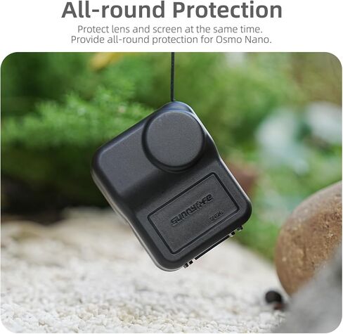 حقيبة سفر لملحقات DJI Osmo Nano، حافظات حماية لشاشة عدسة Osmo Nano ذات هيكل صلب صغير، مدمجة، محمولة، مقاومة للماء، لتخزين الأنشطة الخارجية أثناء السفر، مع حزام معصم (أسود) in Saudi Arabia