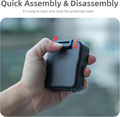 حقيبة سفر لملحقات DJI Osmo Nano، حافظات حماية لشاشة عدسة Osmo Nano ذات هيكل صلب صغير، مدمجة، محمولة، مقاومة للماء، لتخزين الأنشطة الخارجية أثناء السفر، مع حزام معصم (أسود) in Saudi Arabia