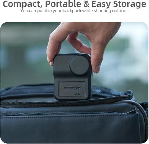 حقيبة سفر لملحقات DJI Osmo Nano، حافظات حماية لشاشة عدسة Osmo Nano ذات هيكل صلب صغير، مدمجة، محمولة، مقاومة للماء، لتخزين الأنشطة الخارجية أثناء السفر، مع حزام معصم (أسود) in Saudi Arabia