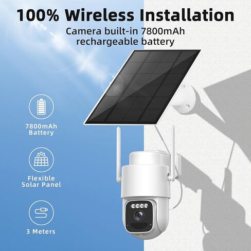 مجموعة كاميرا الأمان الخلوية LCLCTEK® Solar 4G LTE اللاسلكية في الهواء الطلق، لا توجد كاميرا أمان WiFi ودعم بطاقة sim، نظام أمان منزلي بدقة 4 ميجابكسل مع 4 كاميرات تعمل بالطاقة الشمسية، رؤية ليلية، صوت ثنائي الاتجاه، مستشعر PIR in Kuwait