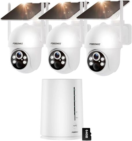 4MP Security Cameras Outdoor Wireless, No Subscription, Solar-Powered Home Security Camera with 360° Pan & Tilt, Motion Detection, 2K Color Night Vision, Easy Setup, 2.4 & 5GHz WiFi in Saudi Arabia