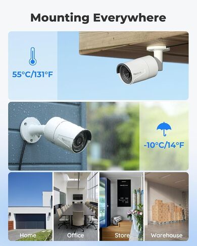 حزمة نظام كاميرا الأمان REOLINK 5MP PoE مع ماوس USB لاسلكي إضافي، 4 قطع كاميرات 5 ميجابكسل، 8CH NVR مع 2 تيرابايت HDD للتسجيل 24/7، H.265، اكتشاف الأشخاص/المركبات/الحيوانات in Saudi Arabia