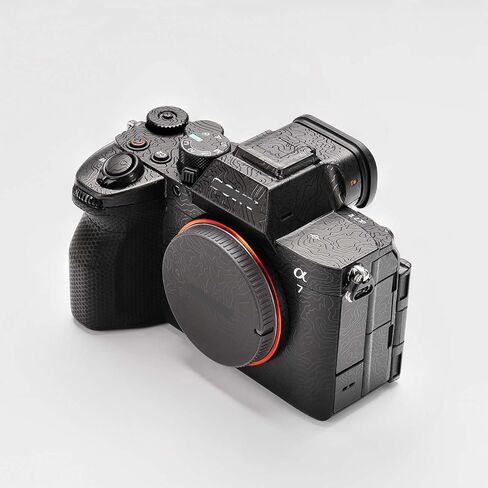 غطاء كاميرا مضاد للخدش A7M5 ملصق لاصق لكاميرا Sony ILCE-7M5 / A7 V وغطاء حماية A7V ملحقات ملصق الفيلم (جلد أسود، لسوني A7V/A7M5) in Saudi Arabia