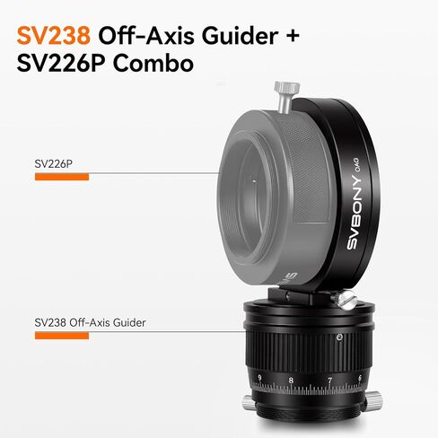 SVBONY SV238 Off-Axis Guider with SV241 Astronomy Telescope Power Adapter, Astronomy OAG 8x14mm Large Prism, Power HUB Box, Integrated USB Hub for Outdoor Astrophotography in Saudi Arabia