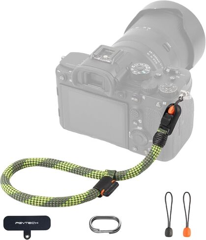 PGYTECH Camera Wrist Strap Slim Outdoor Style, Adjustable Quick Release Anti-Drop Camera Hand Strap for Sony/Nikon/Canon Compact Cameras/Mirrorless/Smartphone/Gopro, 55.1lb Capacity, Wilderness Green in Saudi Arabia