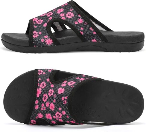 صنادل نسائية من LeIsfIT، صنادل داعمة للقوس، صنادل مريحة لالتهاب اللفافة الأخمصية، صنادل مسطحة للسيدات، صنادل ناعمة للأماكن الداخلية والخارجية in Kuwait