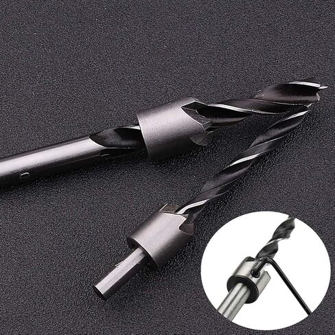 8 PCS Countersink Drill Bit Set Woodworking Chamfer Counter Sinker Drill Bits 3 Pointed High Speed Steel Drill Bits with One L Wrench for Wood Tools Sets Drilling Chamfer Punch in Saudi Arabia