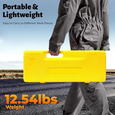 قاطع حديد التسليح اليدوي الهيدروليكي 13 طن، أداة قطع قضيب فولاذي محمولة باليد تصل إلى 22 مم (7/8 بوصة) مع صندوق تخزين، شديدة التحمل للبناء، كهربائية in Kuwait