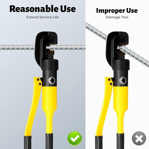 قاطع حديد التسليح اليدوي الهيدروليكي 13 طن، أداة قطع قضيب فولاذي محمولة باليد تصل إلى 22 مم (7/8 بوصة) مع صندوق تخزين، شديدة التحمل للبناء، كهربائية in Kuwait