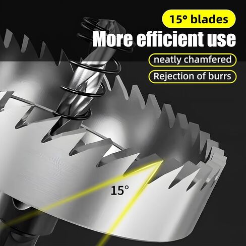 High-Speed Steel Hole Saw Drill Bit Set – 5 Pcs (16-25mm / 5/8" to 1") – Heavy-Duty Toolkit for Stainless Steel, Aluminum, Plastic, Wood in Kuwait