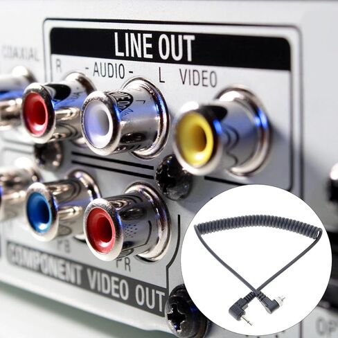 Extendable Flashing Synchronization Cord PC to 2.5mm Spring Coiled Design Space Saving Flashing Syncing Cable Photography Gear Spring Coiled Flashing Syncing Cord in Saudi Arabia