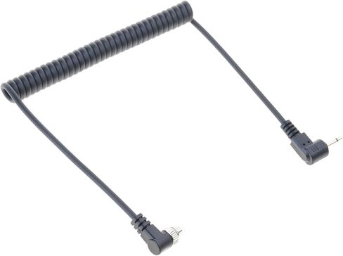Extendable Flashing Synchronization Cord PC to 2.5mm Spring Coiled Design Space Saving Flashing Syncing Cable Photography Gear Spring Coiled Flashing Syncing Cord in Saudi Arabia