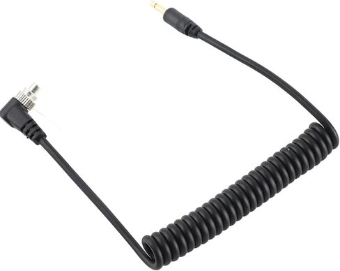 Extendable Flashing Synchronization Cord PC to 2.5mm Spring Coiled Design Space Saving Flashing Syncing Cable Photography Gear Spring Coiled Flashing Syncing Cord in Saudi Arabia
