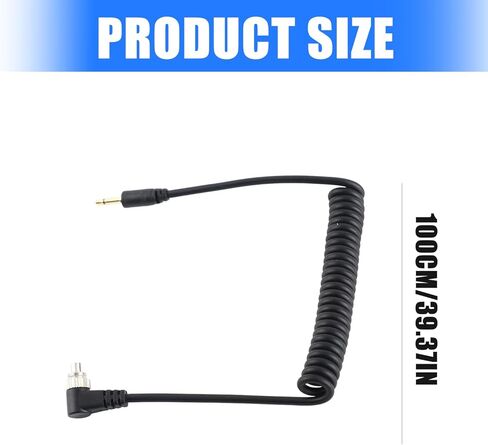Extendable Flashing Synchronization Cord PC to 2.5mm Spring Coiled Design Space Saving Flashing Syncing Cable Photography Gear Spring Coiled Flashing Syncing Cord in Saudi Arabia