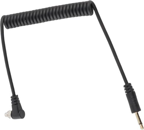 Ejoyous 3.5 mm to Male Flash PC Sync Cable, 2pcs Universal Flash Sync Coiled Cord with Screw Lock for Digital Cameras, 30-80cm / 11.8-31.5in in Saudi Arabia