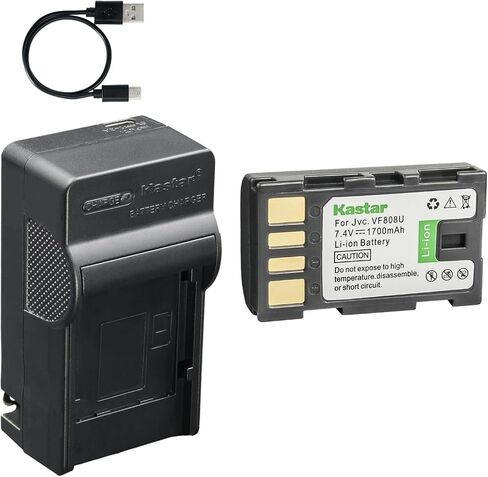Kastar 4-Pack Battery and AC & USB-C Charger, Compatible with JVC BN-VF808 BN-VF815 BN-VF823 BN-VF915 BN-VF923 for GR-D GZ-HD GZ-MG GZ-HM Series Camcorders in Saudi Arabia