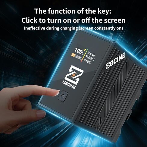 بطارية بديلة ZGCINE BT-NP-F970 بقدرة 70 وات في الساعة لجهاز Sony NP-F970، بطارية PD 36 وات للشحن السريع USB-C مع منفذ D-Tap وشاشة OLED، متوافقة مع شاشة الكاميرات/أضواء LED in Kuwait