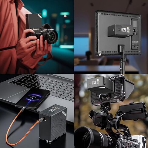 بطارية بديلة ZGCINE BT-NP-F970 بقدرة 70 وات في الساعة لجهاز Sony NP-F970، بطارية PD 36 وات للشحن السريع USB-C مع منفذ D-Tap وشاشة OLED، متوافقة مع شاشة الكاميرات/أضواء LED in Kuwait