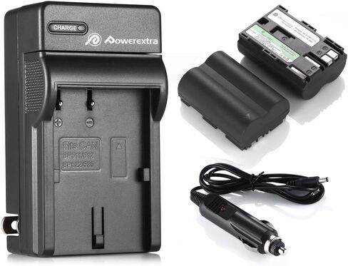طقم بطارية وشاحن BP-511 BP-511A متوافق مع Canon 5D 10D 20D 20Da 30D 40D 50D 300D D30 D60 Rebel PowerShot G1 G2 G3 G5 G6 Pro 1 Pro 90 Pro 90IS in Kuwait