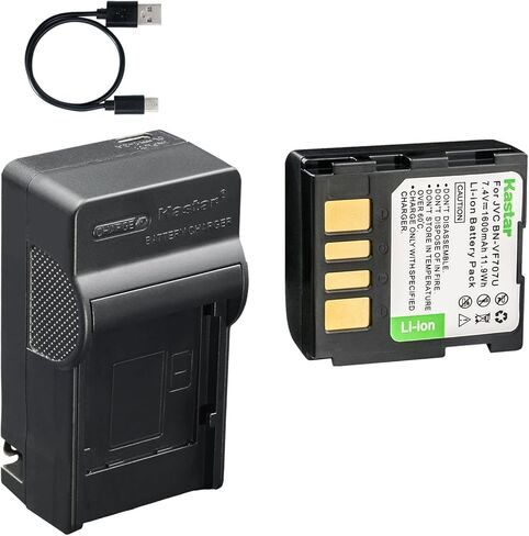 Kastar 3-Pack Battery and AC & USB-C Charger, Compatible with JVC BN-VF707 BN-VF714 BN-VF733 for GR-D GR-DF GR-X Everio GZ-MG Series Camcorders in Saudi Arabia