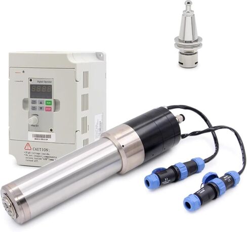 1.2kw ISO10 water-cooled spindle motor, 30000rpm, 1000Hz, 4 poles, with BD612 1.5KW inverter kit(380v,Plastic plug) in Saudi Arabia