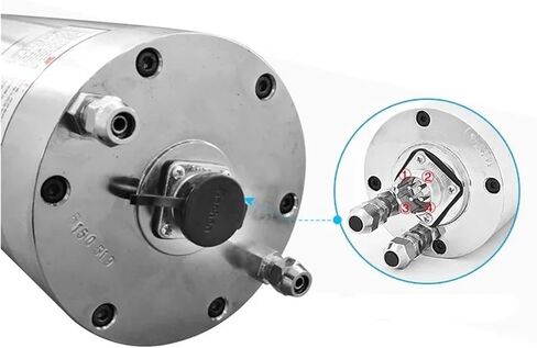 5.5KW 380v ER32 15000rpm 125mm محرك مغزل معدني مبرد بالماء بستة أقطاب in Kuwait