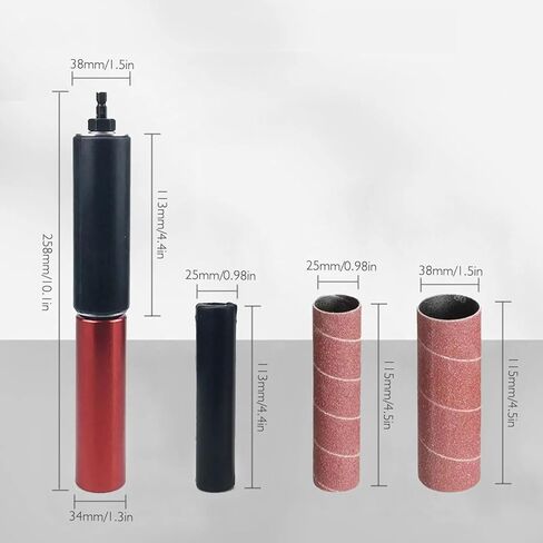 Spindle Sander Adapter 3/8in Mandrel Aluminum Alloy Drill Sanding Drum Mandrel Adapter Kit for Wood Metal in Saudi Arabia
