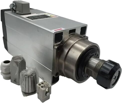 6KW 8HP ER32 220V spindle motor air-cooled 4-piece ceramic bearing high precision in Saudi Arabia