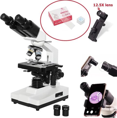 High Power Biological Microscope 40X-1600X with LED Illumination for Students and Professionals in Saudi Arabia