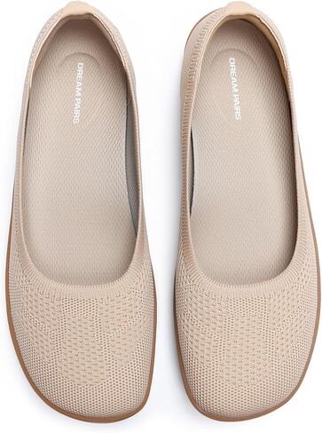 DREAM PAIRS Women's Ballet Flats Dressy Arch Support Wide Toe Box Knit Flats Comfortable Round Toe Slip On Travel Work Business Office Barefoot Shoes in Saudi Arabia