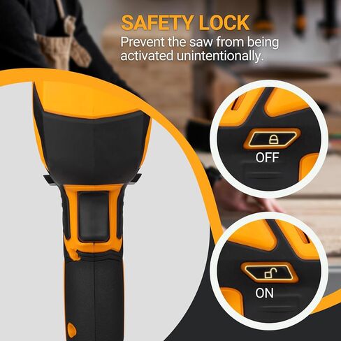 Cordless Reciprocating Saw: DEKOPRO 20Volt Battery Powered Mini Reciprocating Saw, Compact Electric Metal Blades Tool, Power Hand Saws for Wood work, Cut in Saudi Arabia