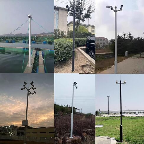 Outdoor Security Camera Pole, Adjustable 9.8ft Universal Holder for Front Door Monitoring, 2-3 Section Durable Post for Home Surveillance, Weather-Resistant Design in Saudi Arabia