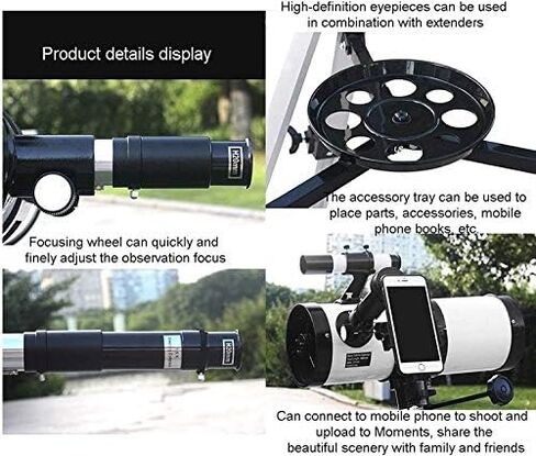 Telescope Astronomy Reflector with Tripod, 114mm, for s and Adult Beginners,Package 2-A in Saudi Arabia